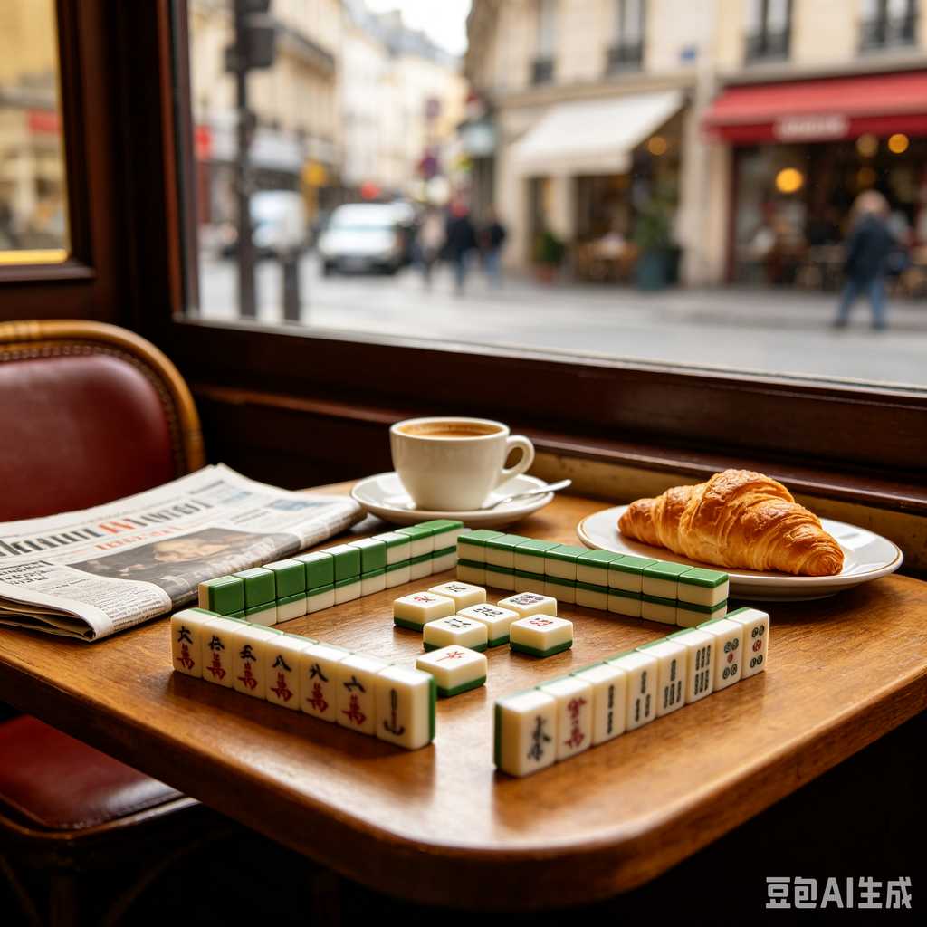 mahjong set with dice and chips
